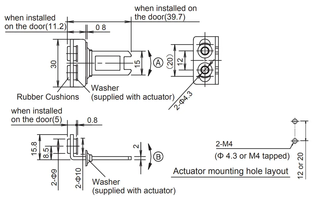 HS9Z-A52A Actuator with Rubber Cushions