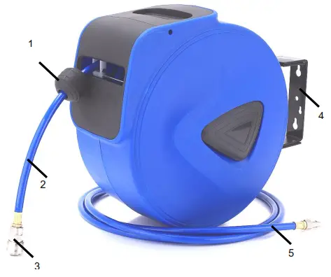 westfalia AF995F94 Compressed Air Hose Reel 20 M - 1