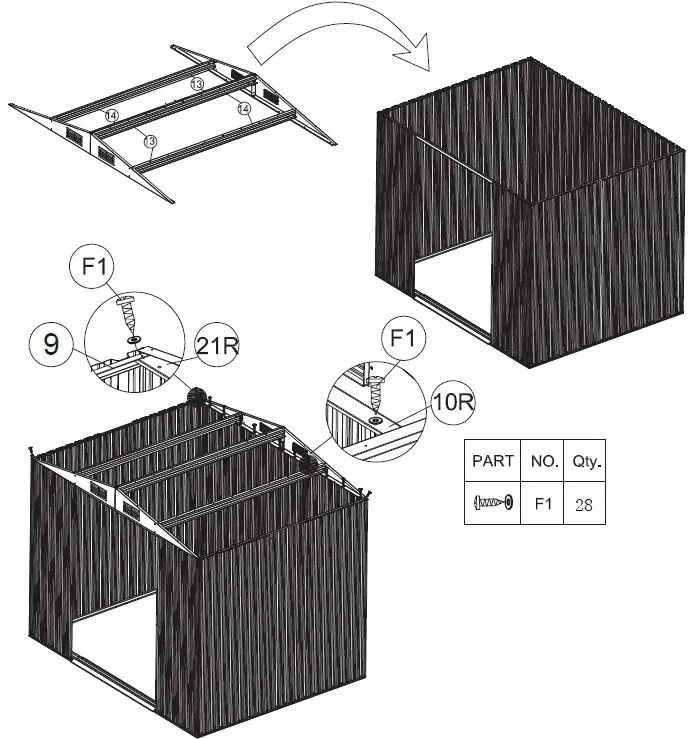 WELLFOR-GT-HPY-3292GR-8-ft-x-8-ft-Gray-Outdoor-Garden-Galvanized-Steel-Storage-Shed-with-Sliding-Door-fig- (10)