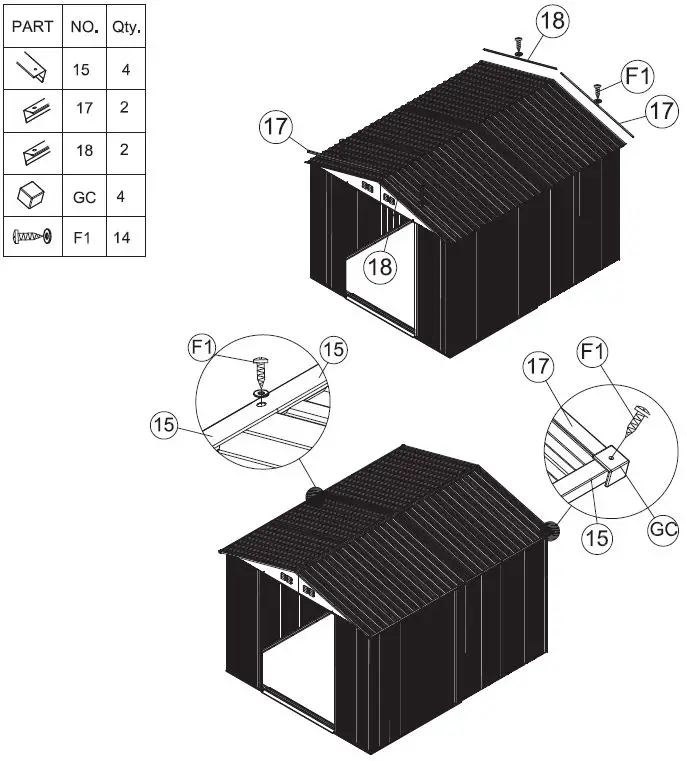 WELLFOR-GT-HPY-3292GR-8-ft-x-8-ft-Gray-Outdoor-Garden-Galvanized-Steel-Storage-Shed-with-Sliding-Door-fig- (13)
