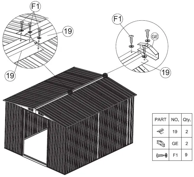 WELLFOR-GT-HPY-3292GR-8-ft-x-8-ft-Gray-Outdoor-Garden-Galvanized-Steel-Storage-Shed-with-Sliding-Door-fig- (14)