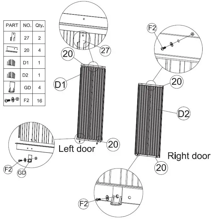 WELLFOR-GT-HPY-3292GR-8-ft-x-8-ft-Gray-Outdoor-Garden-Galvanized-Steel-Storage-Shed-with-Sliding-Door-fig- (15)