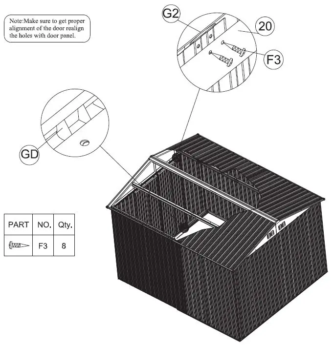 WELLFOR-GT-HPY-3292GR-8-ft-x-8-ft-Gray-Outdoor-Garden-Galvanized-Steel-Storage-Shed-with-Sliding-Door-fig- (17)