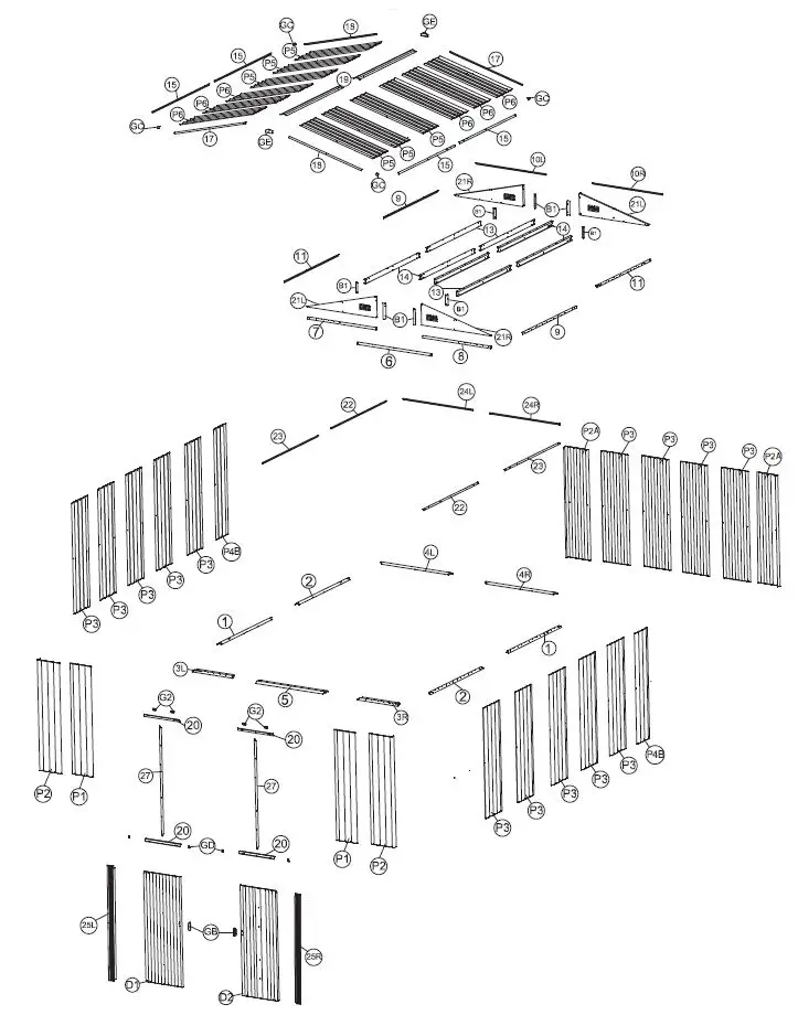 WELLFOR-GT-HPY-3292GR-8-ft-x-8-ft-Gray-Outdoor-Garden-Galvanized-Steel-Storage-Shed-with-Sliding-Door-fig- (2)
