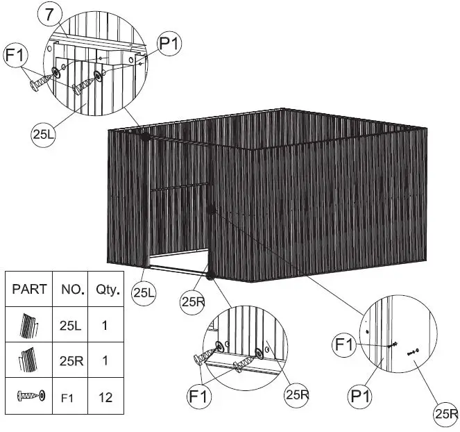 WELLFOR-GT-HPY-3292GR-8-ft-x-8-ft-Gray-Outdoor-Garden-Galvanized-Steel-Storage-Shed-with-Sliding-Door-fig- (8)