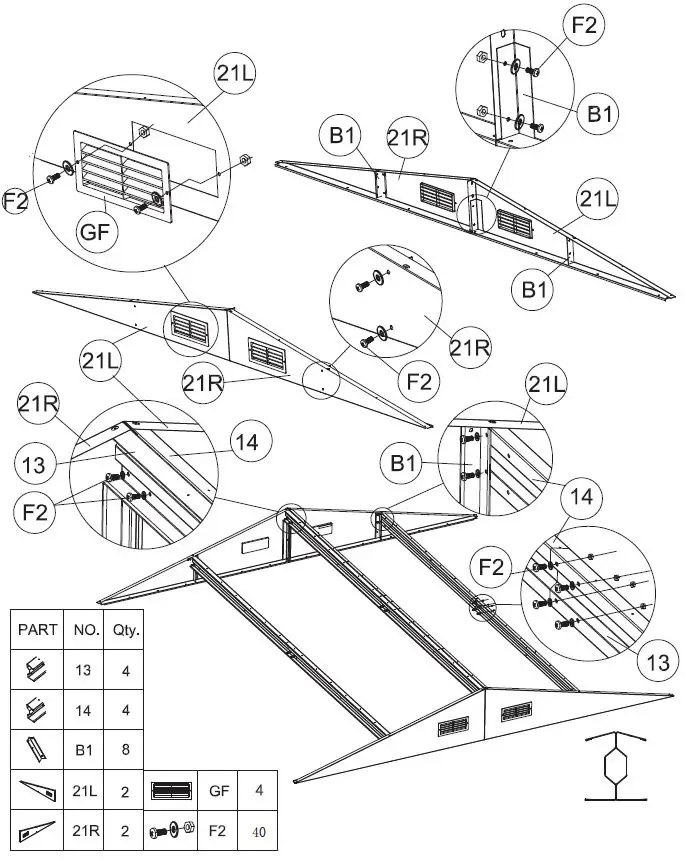 WELLFOR-GT-HPY-3292GR-8-ft-x-8-ft-Gray-Outdoor-Garden-Galvanized-Steel-Storage-Shed-with-Sliding-Door-fig- (9)
