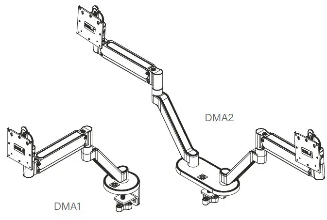 CHIEF DMA1 Single DMA2 Dual Monitor Arm - fig 1
