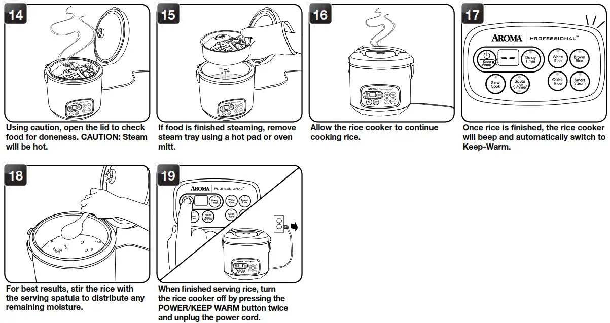 Aroma Rice Cooker Instructions - SIMULTANEOUSLY COOK RICE 2