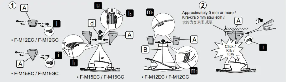 Panasonic F-M15EC 5 Blade Ceiling Fan - Install to ceiling 11