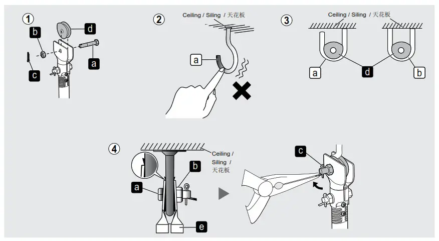 Panasonic F-M15EC 5 Blade Ceiling Fan - Install to ceiling