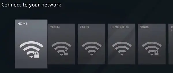 Network selection example.