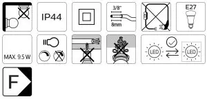PHILIPS 915003761403 Hue Turaco Outdoor Wall Lamp-- PHILIPS 915003761403 Hue