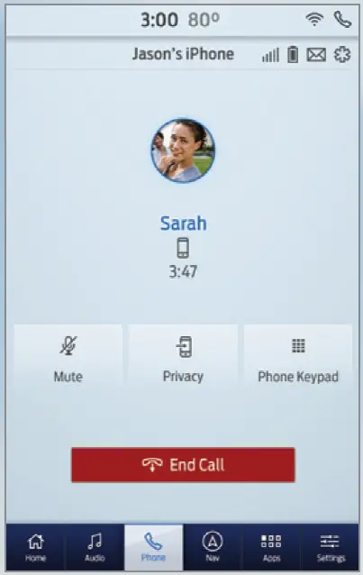 USING YOUR CONNECTED PHONE