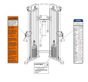 INSPIRE FTX Functional Trainer -DECAL PLACEMENT