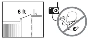Babysense V35WUS Video Baby Monitor with One Camera - WARNINGS
