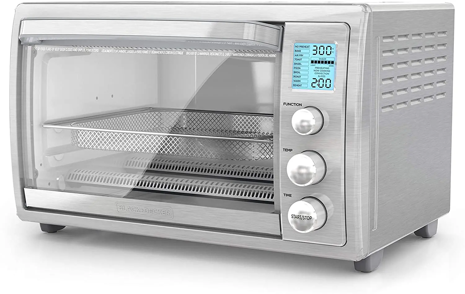 BLACK DECKER Air Fry Toaster Oven with No Preheat
