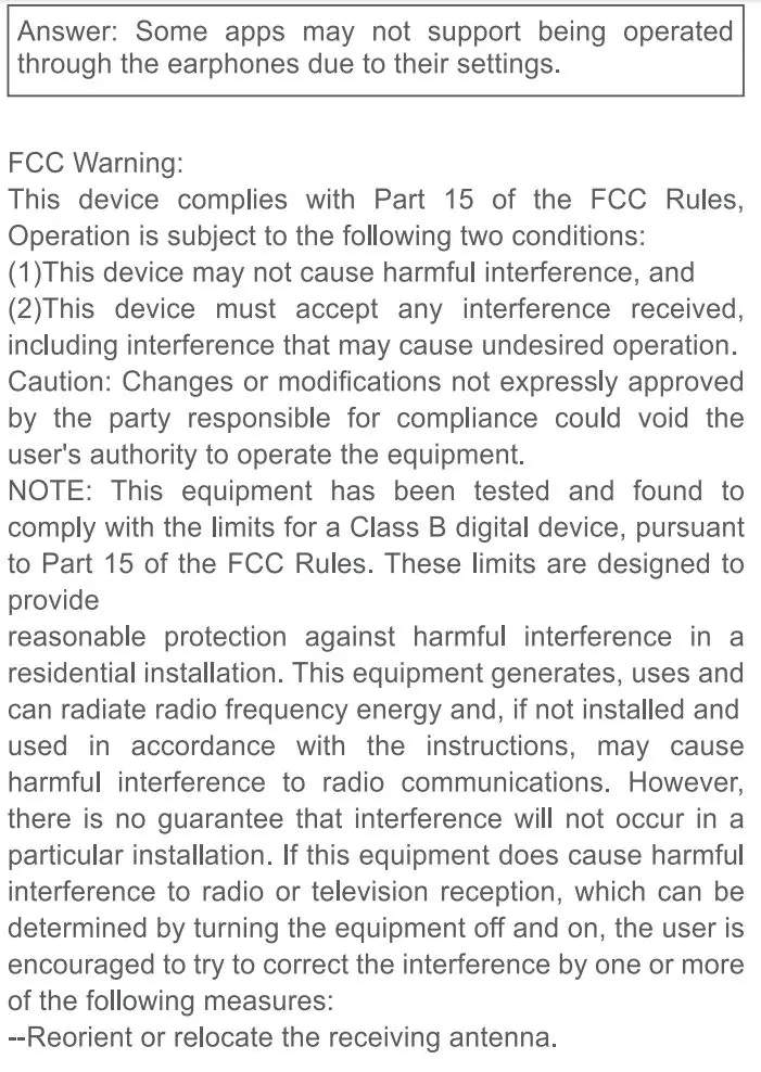 MINISO TB15 In Ear Wireless Earphone User Manual - FCC