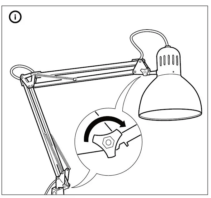 IKEA TERTIAL Work Lamp with LED Bulb FIG10