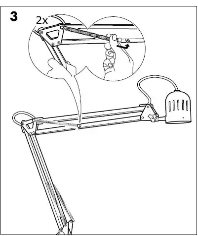 IKEA TERTIAL Work Lamp with LED Bulb FIG7