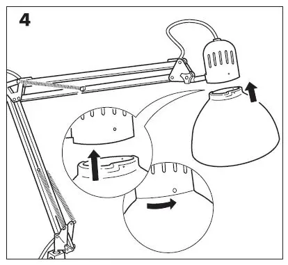 IKEA TERTIAL Work Lamp with LED Bulb FIG9