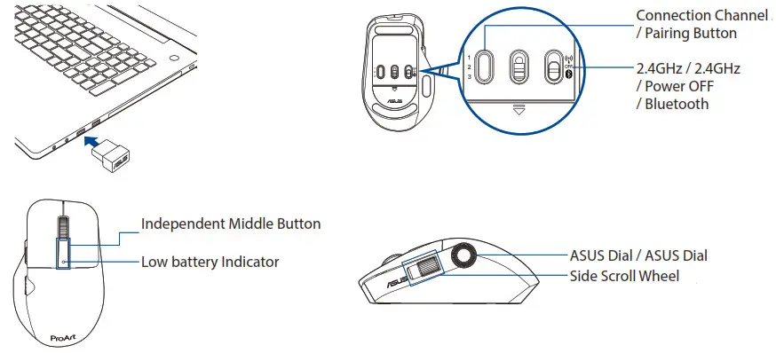 ASUS MD300 Mice and Mouse Pads - Connecting to PC