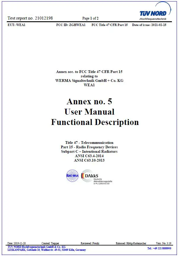 WERMA 62368-1 868MHz 5-Button Andon Wireless Box-2