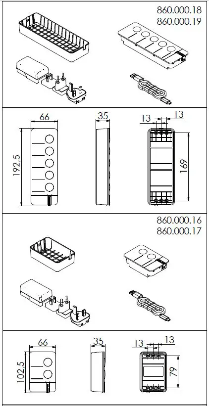 WERMA 62368-1 868MHz 5-Button Andon Wireless Box-4