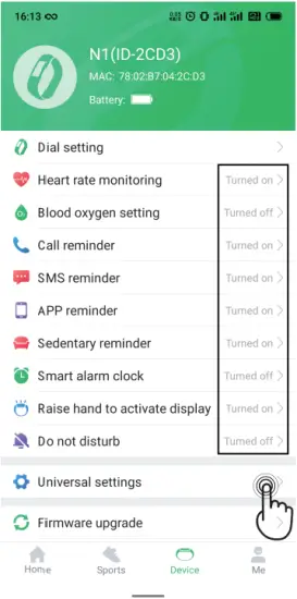 CUBOT N1 - APP Binding 3