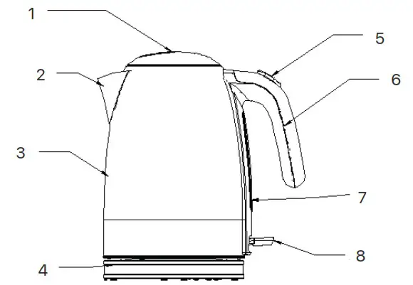 CHAMPION CHVK610 Electric Kettle - Parts