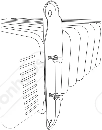 VonHaus 2514046 1500W 7 Fin Oil Filled Radiator - Base Assembly 2
