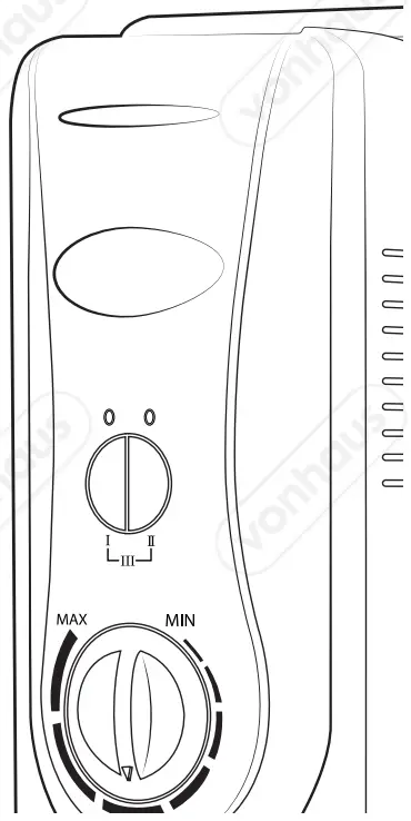 VonHaus 2514046 1500W 7 Fin Oil Filled Radiator - Operation