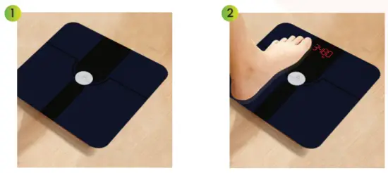 ACTIVEX Ivy Digital Bathroom Scale - Step 1