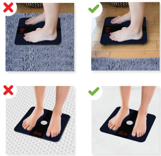 ACTIVEX Ivy Digital Bathroom Scale - placed