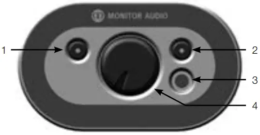 MONITOR AUDIO Silver W 12 Subwoofer - Top Control Panel