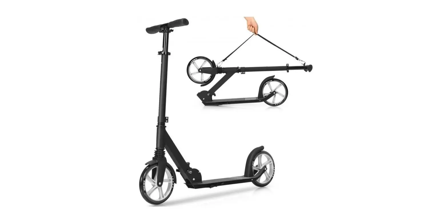 Costway Sp37734 Lightweight Folding Kick Scooter With Strap And 8 Inch Wheel User Manual