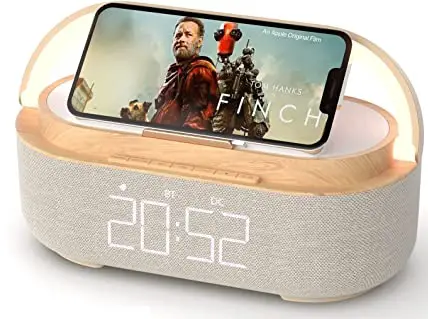 COLSUR S29 Digital Alarm Clock Radio with Bluetooth Speaker and Charger