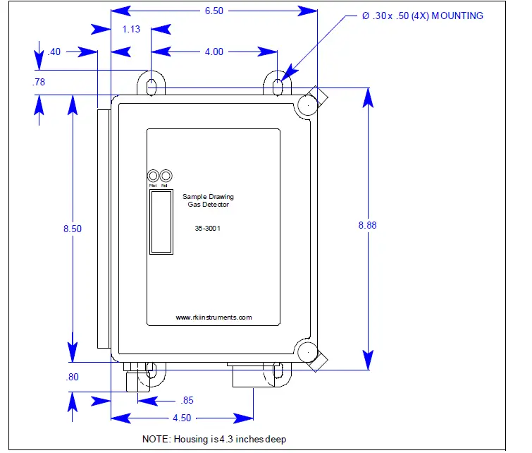 RKI 35-3001A-08 Combustible Gas Sample-Draw Detector fig4