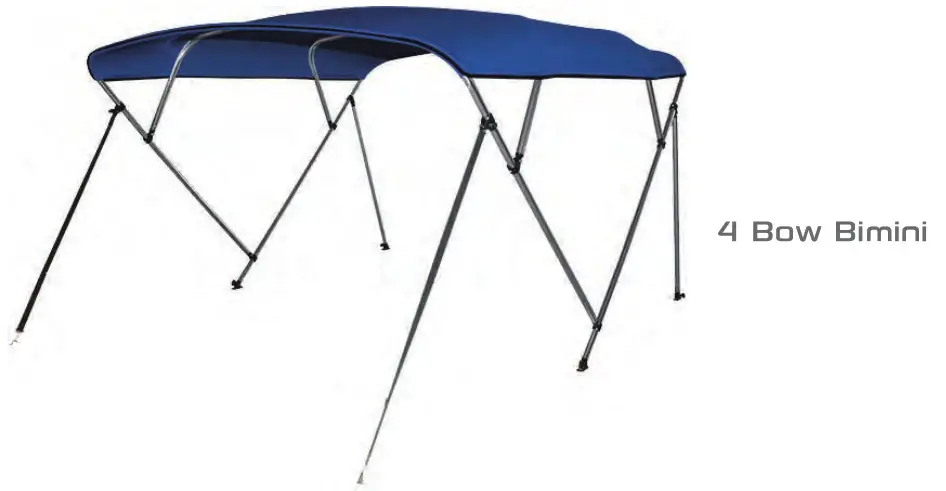SereneLife Boat Bimini Top - 4 Bow Bimini