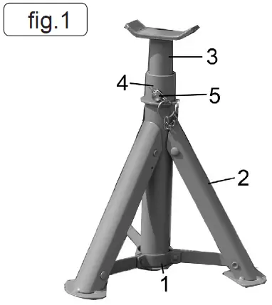 SEALEY AS2000F.V2 Folding Axle Stands (Pair) 2tonne Capacity Per Stand-4