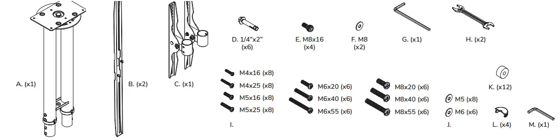 Neomounts-PLASMA-C100-Monitor-Ceiling-Mount-fig-1