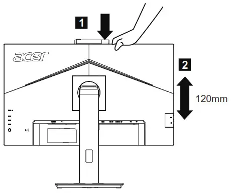 Acer LCD Monitor - Height Adjustment