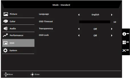 Acer LCD Monitor -OSD