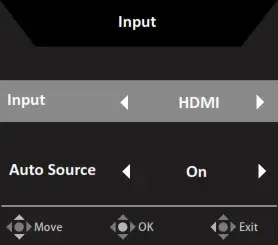 Acer LCD Monitor - Selecting the input