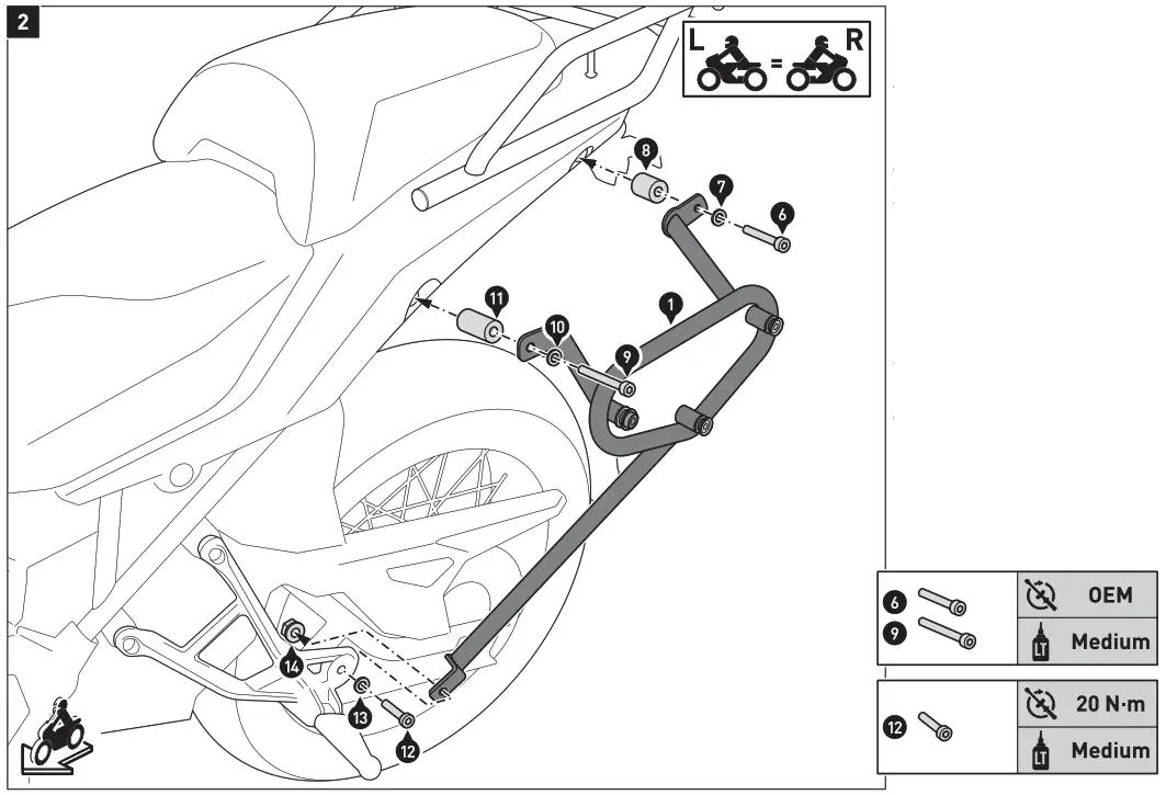 SW-MOTECH HTA.19.806.10000 SLC Side Pannier Holder - FIG 1