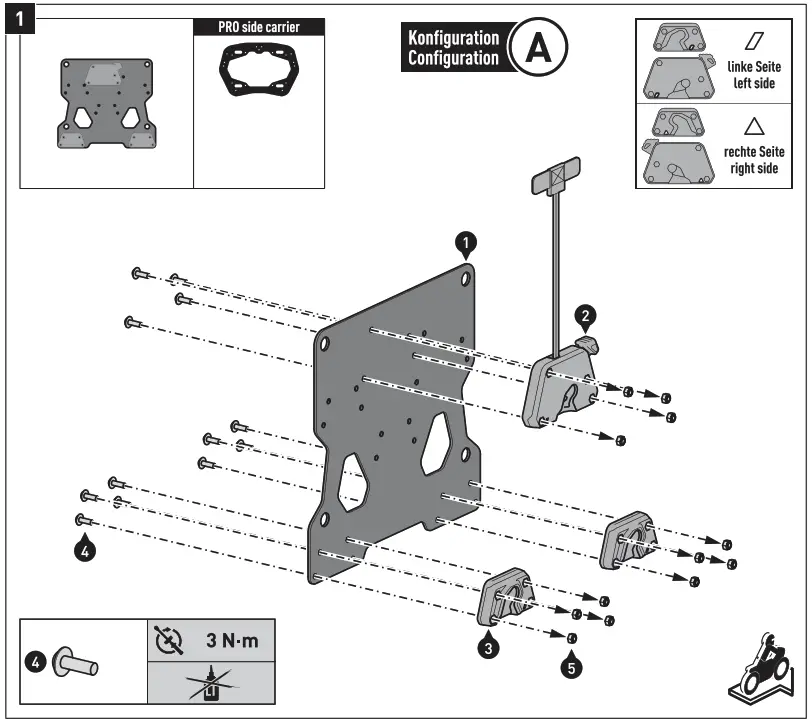 SW-MOTECH HTA.19.806.10000 SLC Side Pannier Holder - FIG3