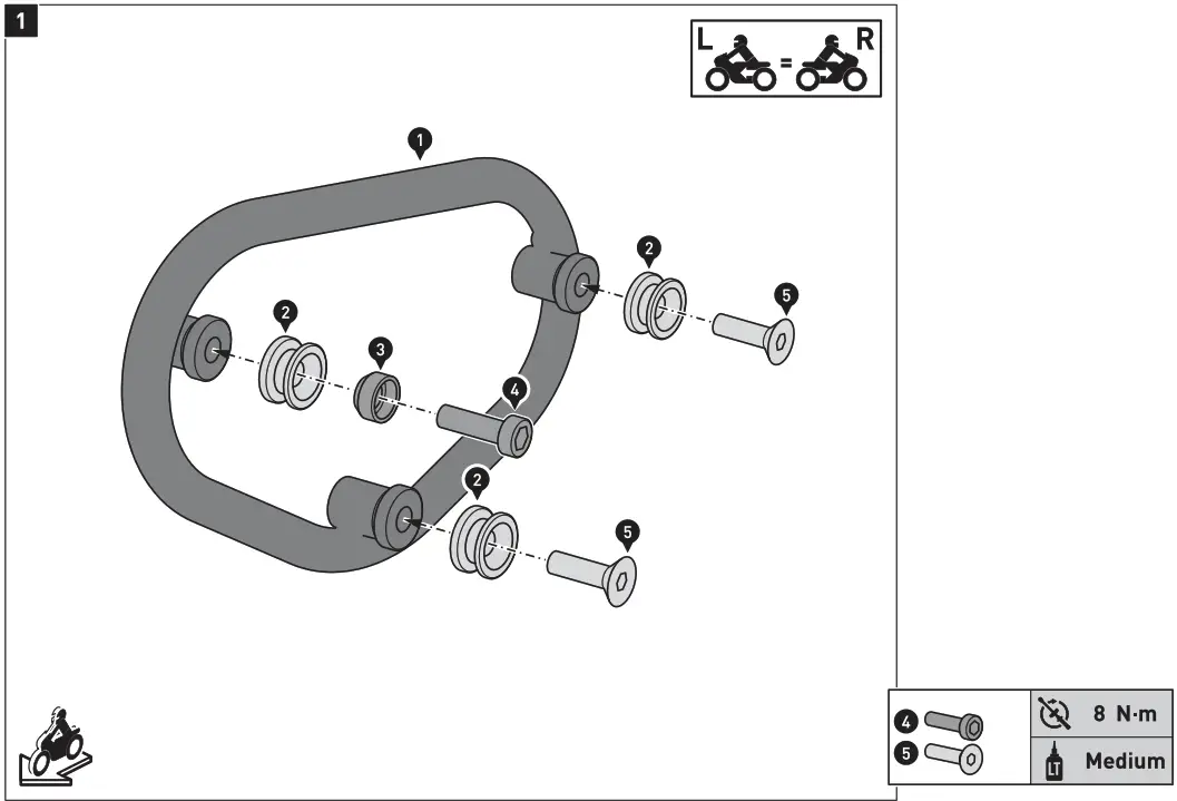 SW-MOTECH HTA.19.806.10000 SLC Side Pannier Holder - precar