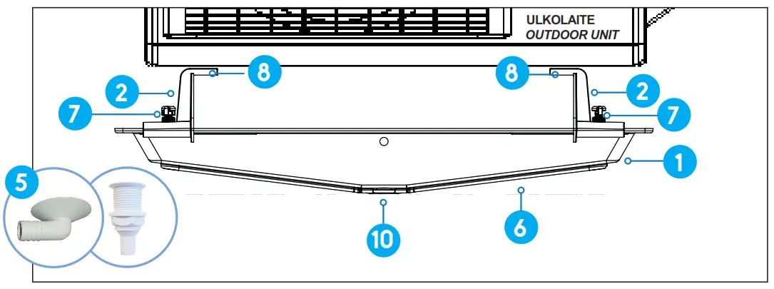 Tecnosystemi 11100100F Condensate Gathering Basin - OSAT COMPONENT