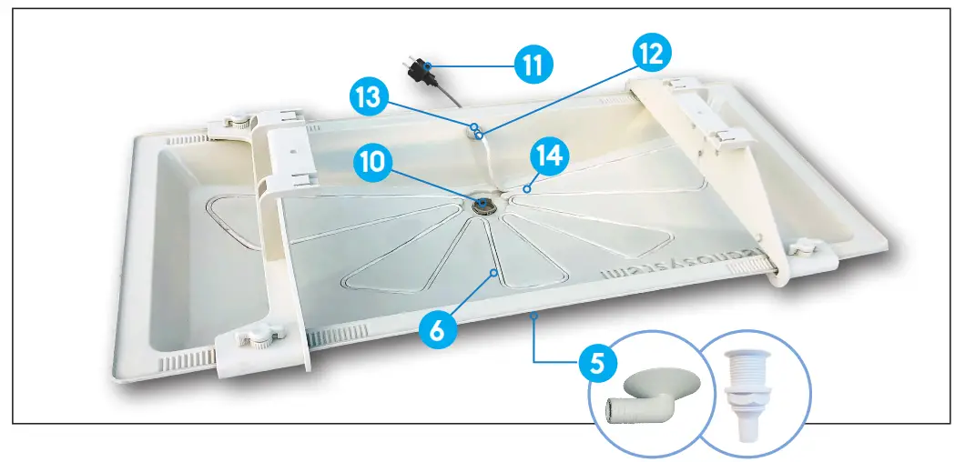 Tecnosystemi 11100100F Condensate Gathering Basin - OSAT COMPONENT2