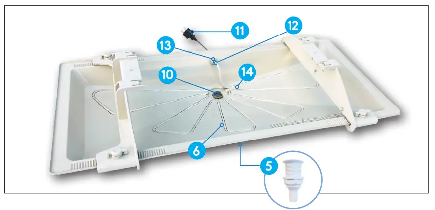 Tecnosystemi 11100100F Condensate Gathering Basin - OSAT COMPONENT5