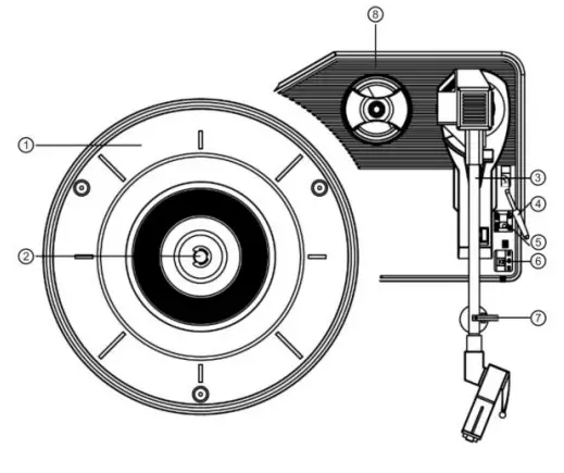 VICTROLA VWRP3500 8 In 1 Turntable Music Center - figuer 1